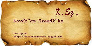 Kovács Szemőke névjegykártya